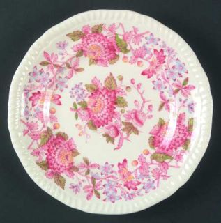 Spode Aster Red (Gadroon) Bread & Butter Plate, Fine China Dinnerware   Gadroon