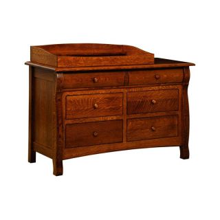 Chelsea Home Cambridge 6 Drawer Dresser with Changing Table   Asbury Brown  