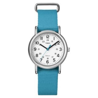 Timex Midsize Weekender Slip Through Strap Watch   Blue