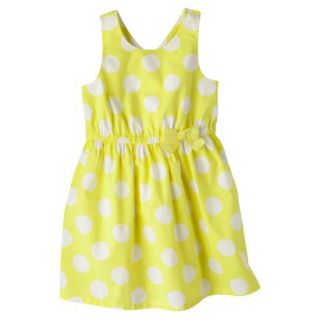 Cherokee Infant Toddler Girls Polkadot Cross Back Sundress   Yellow 5T