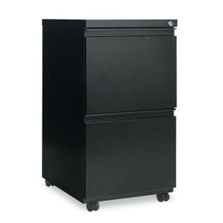 Alera Two Drawer Mobile Pedestal File Cabinet ALEPB542819 Color Black