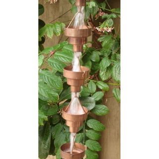 Monarch 8.5 ft. Copper Bamboo Cup Rain Chain Light Brown   265034 SET OF 1