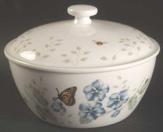 Lenox China Butterfly Meadow Small Round Covered Vegetable, Fine China Dinnerwar