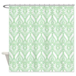  Mint Green Victorian Pattern Shower Curtain