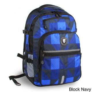 J World Cloud Laptop Backpack (Blinker black, blinker white, block navy, block pinkWeight: 2 poundsHandle: One (1) top handleStrap measurements: 30 inch to 50 inches longCompartments: Large interior compartment, padded laptop sleeveDimensions: 18.5 inches