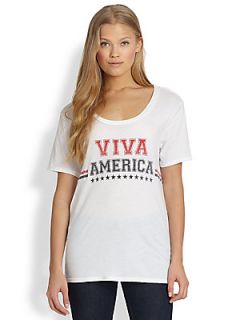 Rebecca Minkoff Viva America T Shirt   White