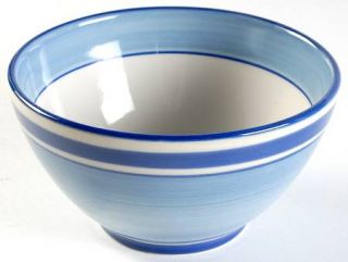 Studio Nova Sevilla Soup/Cereal Bowl, Fine China Dinnerware   Hr210,Blue/Cream S