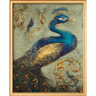 Art   Peacock on Sage I Framed Print