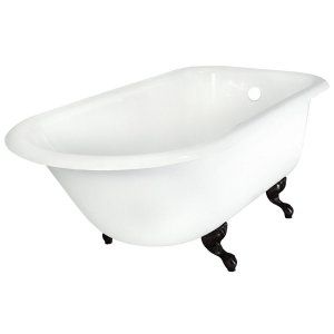 Elizabethan Classics ECR60BORB0HOLE Universal 60 in. Roll Top Tub Less Holes wit