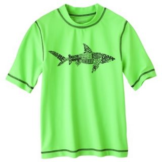 Cherokee Boys Short Sleeve Shark Rashguard   Green L