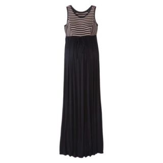 Liz Lange for Target Maternity Sleeveless Maxi Dress   Black/Gray L