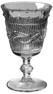 Fostoria Wistar Clear Water Goblet   Stem #2620, Clear,   Heavy Pressed