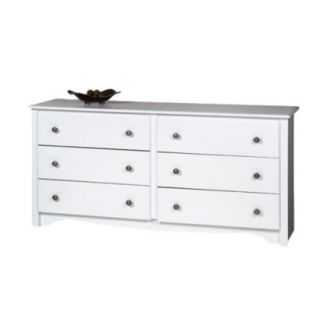 Dresser Monterey 6 Drawer Dresser   White