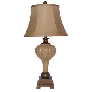 Integrity 31 inch Cream Ribbed Pot Footed Basetable Lamp (CreamMaterials: CeramicDimensions: 31 inches high x 20 inches wide x 28 inches deep )