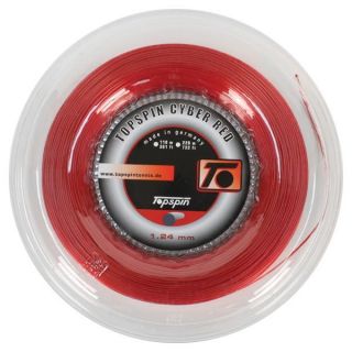 Topspin Cyber Red 1.24 Reel Tennis String  Red