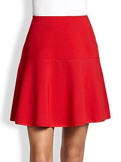 Weekend MaxMara Tirso Flounce Skirt   Red