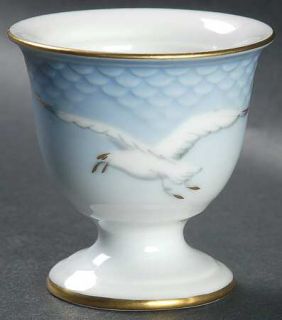 Bing & Grondahl Seagull Single Egg Cup, Fine China Dinnerware   Blue Background,