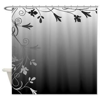 CafePress Black and White Floral Design Shower Curtain Free Shipping! Use code FREECART at Checkout!