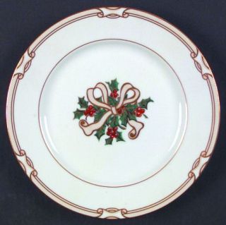 Fitz & Floyd Eastchester Accent Salad Plate, Fine China Dinnerware   Gold Pin Li