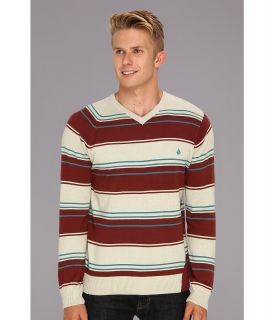 Volcom Understand Stripe Sweater Mens Sweater (Red)