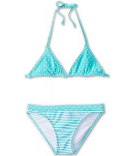 Roxy Kids Doll Face Tiki Tri Set Girls Swimwear Sets (Blue)