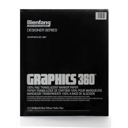 Bienfang 14 inch X 17 inch Graphics 360 Marker Paper (50 Sheet) (14 inches x 17 inchesPad: 50 sheetsPaper: Translucent white paperFiber: 100 percent ragBinding: Tape bound )