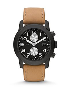 Marc by Marc Jacobs Stainless Steel Two Eye Chronograph Watch   Tan Black