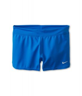 Nike Kids Solid Swim Short Girls Swimwear (Blue)