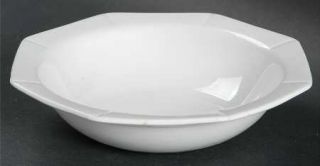 Grindley Ascot Rim Cereal Bowl, Fine China Dinnerware   White, Octagonal, No Tri