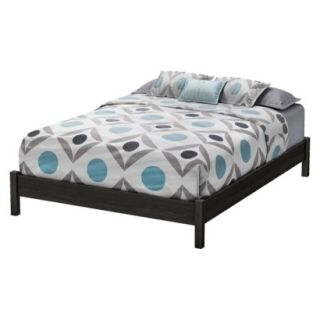 Queen Bed: Timeless Platform Bed   Gray Medium Brown (Oak)