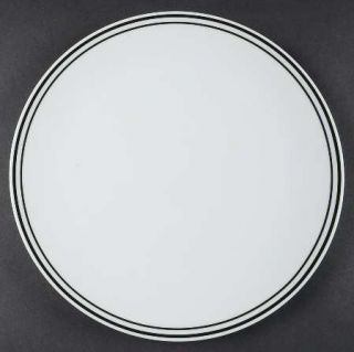 Mikasa Loop Dinner Plate, Fine China Dinnerware   Gourmet Basics,Black&White,Loo