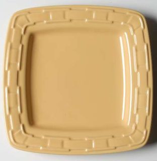 Longaberger Woven Traditions Butternut (Yellow) Square Luncheon Plate, Fine Chin