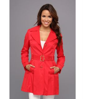 Kenneth Cole New York Trench Coat Womens Coat (Coral)