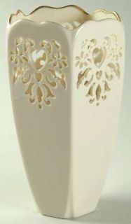 Lenox China Eternal Hearts Collection Vase, Fine China Dinnerware   Cream Giftwa