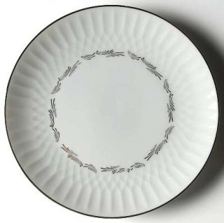 Noritake Sabina Salad Plate, Fine China Dinnerware   Silver Dots, Curved Lines,