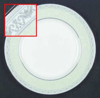 Noritake Sanderville Dinner Plate, Fine China Dinnerware   Gray Bands/Lines On R