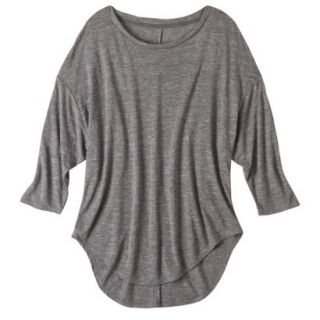 Pure Energy Womens Plus Size 3/4 Sleeve Drop Shoulder Tee   Gray 3X