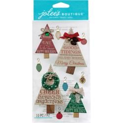 Jolees Christmas Stickers : Holiday Word Trees