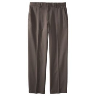 Mens Tailored Fit Checkered Microfiber Pants   Olive 42X30