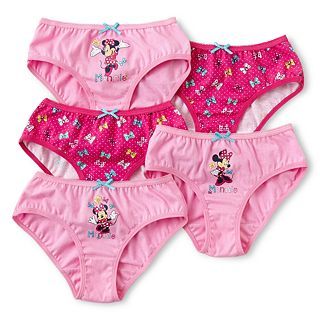 Disney Pink Minnie Mouse 5 pk. Panties   Girls 2 8, Pink, Girls