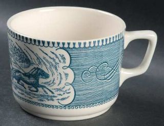 Royal (USA) Currier & Ives Blue Mug, Fine China Dinnerware   Blue Scene Center &