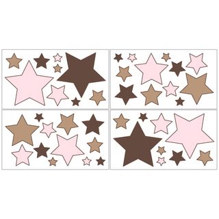 Sweet Jojo Designs Soho Pink Wall Decal Stickers (set Of 4)