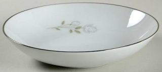 Noritake Altadena Coupe Soup Bowl, Fine China Dinnerware   Gray Roses On Side