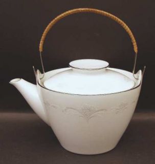 Noritake Casablanca Teapot & Lid with Removable Top Handle, Fine China Dinnerwar