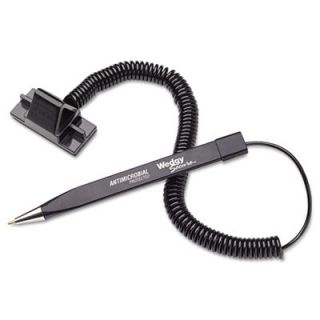 MMF Wedgy Secure Ballpoint Stick Coil Pen with Scabbard Base