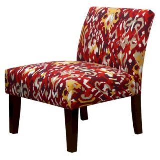 Skyline Upholstered Chair Avington Upholstered Slipper Chair   Red Ikat