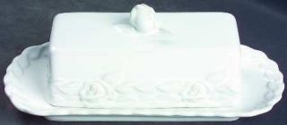 Christian Dior French Country Rose White 1/4 Lb Covered Butter, Fine China Dinne