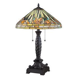 Quoizel TF1599TWT Tiffany Greenwood Tiffany Table Lamp