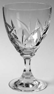 Royal Doulton Empress Water Goblet   Cut Fans, Multisided Stem