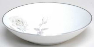 Noritake Melrose (Platinum Trim, Coupe) Fruit/Dessert (Sauce) Bowl, Fine China D